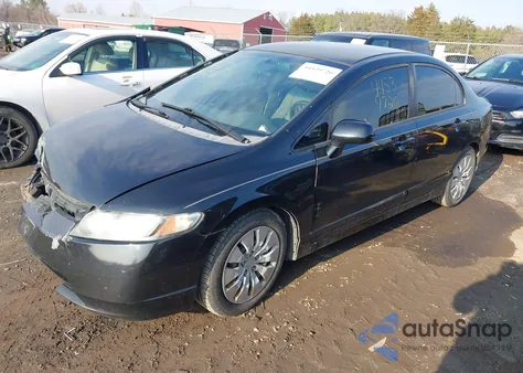 2008 Honda Civic Lx z USA, uszkodzony, nr VIN 2HGFA16548H346528